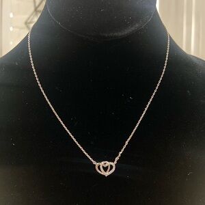 Silver Double Heart Necklace